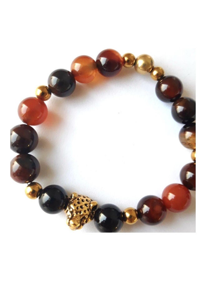 Miracle Empire Carnelian Leopard Head Bracelet - Image 2