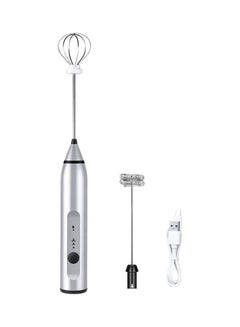 XiuWoo Handheld Electric Foam Maker And Whisk Set Silver  - Image 1