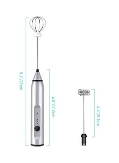 XiuWoo Handheld Electric Foam Maker And Whisk Set Silver  - Image 2