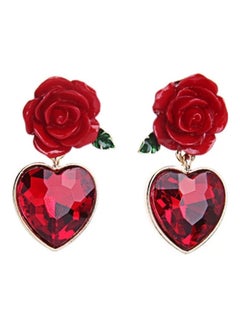 Heart Design Dangle Earrings