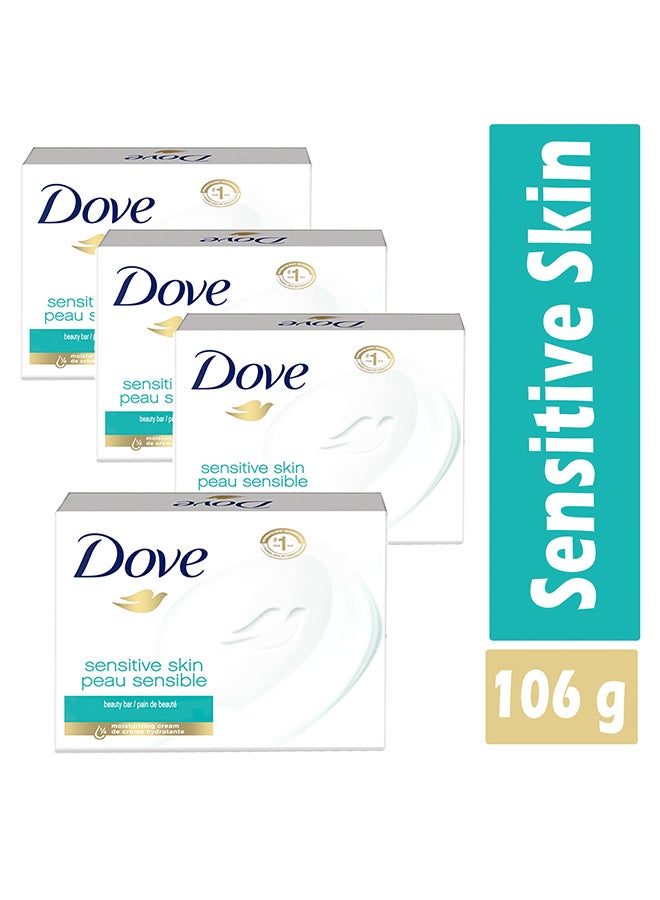 دوف مجموعة بيوتي بار مرطبة للبشرة الحساسة من 4 قطع أبيض 106جرام - Image 1