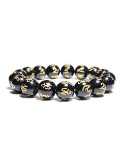 Feng Shui Natural Obsidian Stone Bracelet