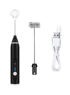 XiuWoo Handheld Electric Foam Maker And Whisk Set Black/Silver  - Image 1