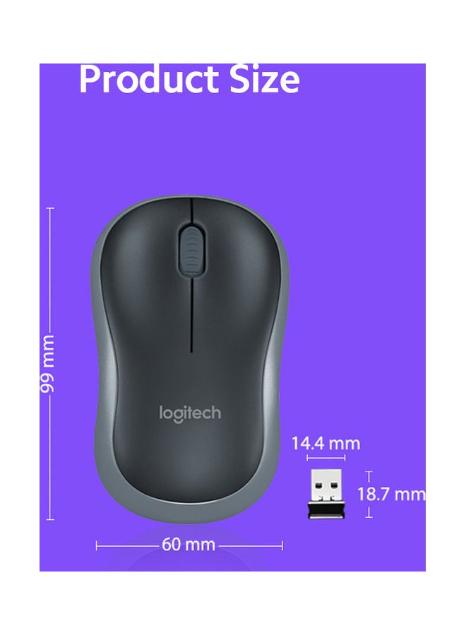 Logitech Wireless Office Ergonomic Symmetrical Mouse Grey  - Image 4