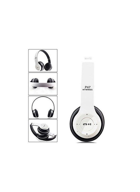 Wireless Bluetooth Headset Bluetooth White