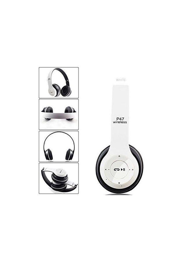 P47 - Wireless Bluetooth Headset Bluetooth White - Image 1