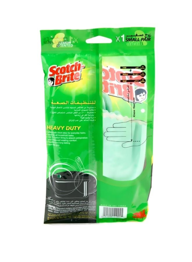3M Scotch-Brite Heavy Duty Household Gloves Green Small - Image 3