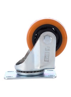 BMB tools Heavy Duty Double Ball Bearing Swivel Caster Wheel Silver/Orange 75mm  - Image 2