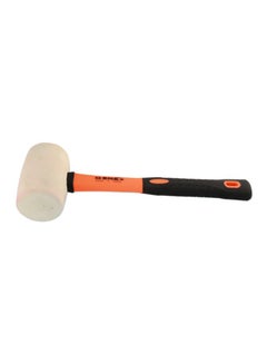 Rubber Mallet Hammer with Fiber Handle Orange/Beige/Black 600grams