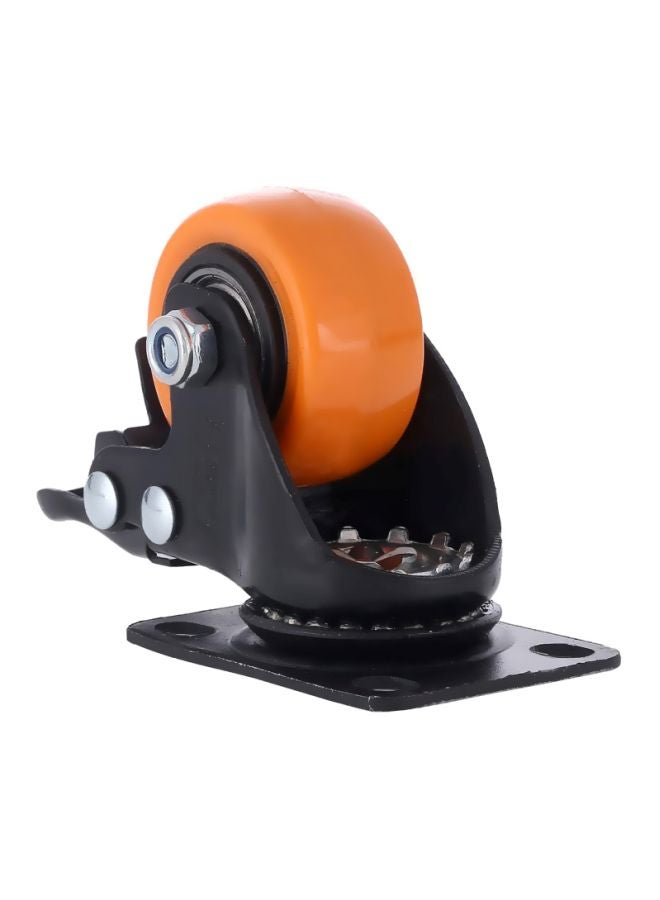 BMB tools Medium Duty Caster Wheel Ball Bearing Swivel With Brake Orange/Black/Silver 40mm - Image 2