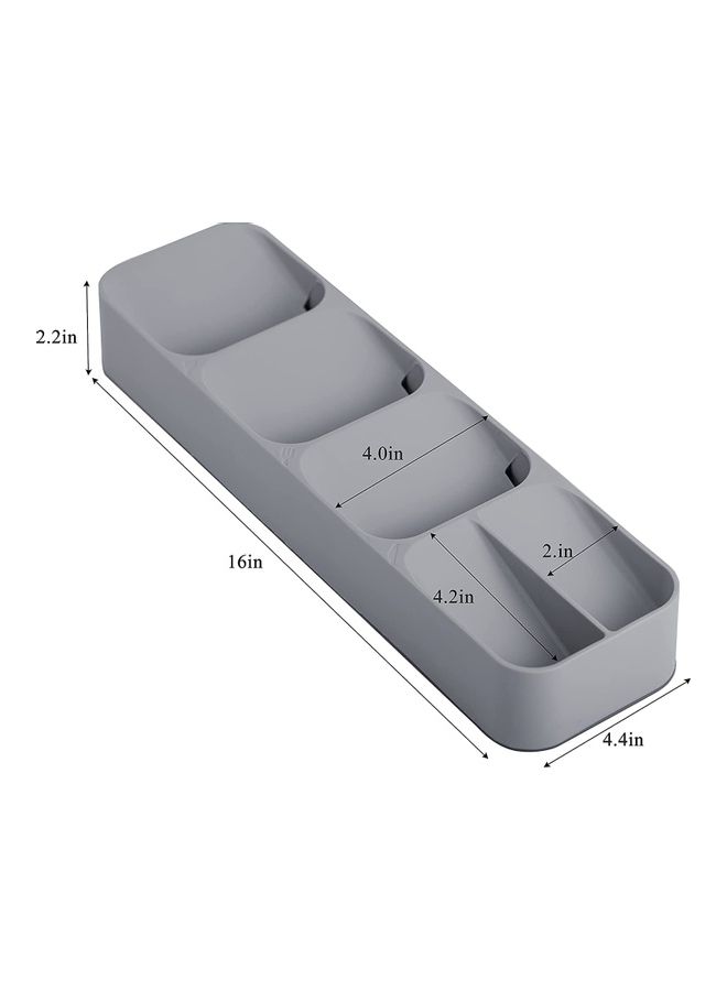 ZENHOME Kitchen Drawer Organizer Tray Grey - Image 2