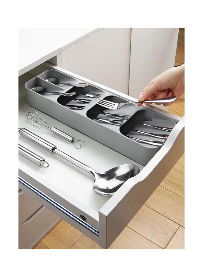ZENHOME Kitchen Drawer Organizer Tray Grey - Image 5