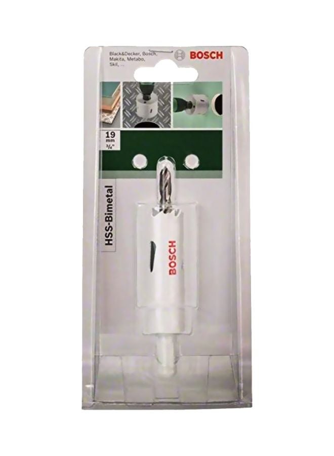 BOSCH HSS Bi-Metal Holesaw White/Silver 19mm - Image 2
