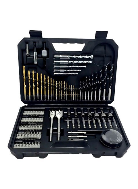 Set Of 103 Pro Mixed Drill Bit W/Case Silver/Black 1-40mm