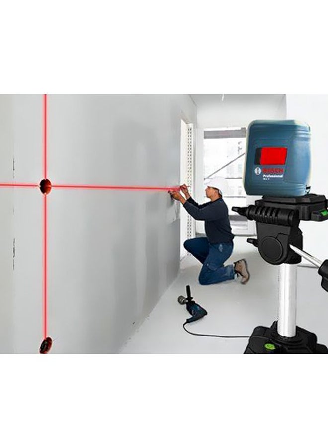 BOSCH - Self-Leveling Cross-Line Laser GLL 2-50 With Range 10m, Self-levelling Range ± 4°, Accuracy ± 0.5 mm And Tripod Thread 1/4 Blue/Black/Red - Image 1