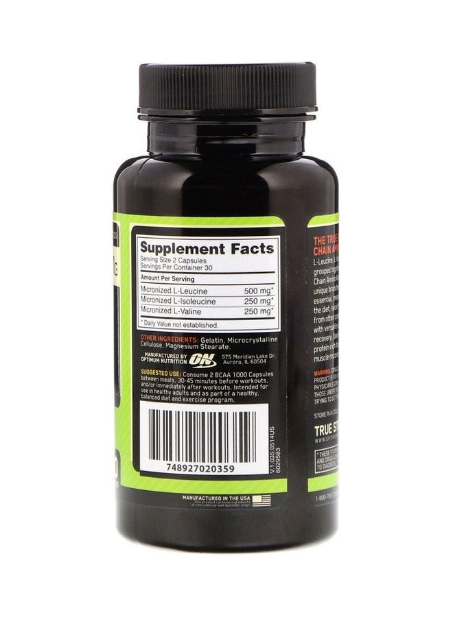 Optimum Nutrition - 60-Piece BCAA 1000 Capsules - Image 1