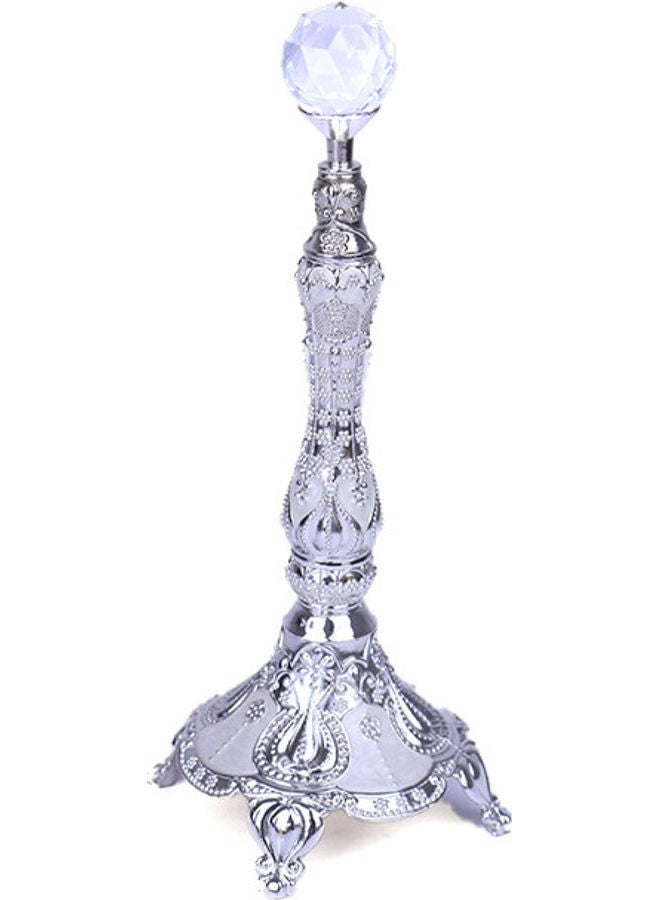 زهر منحوتة للزينة فضي / شفاف