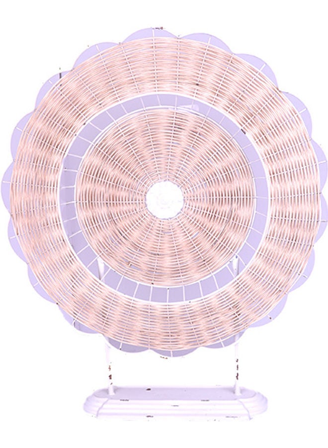 زهر منحوتة للطاولة مستديرة الشكل من القش وردي/أرجواني - Image 1