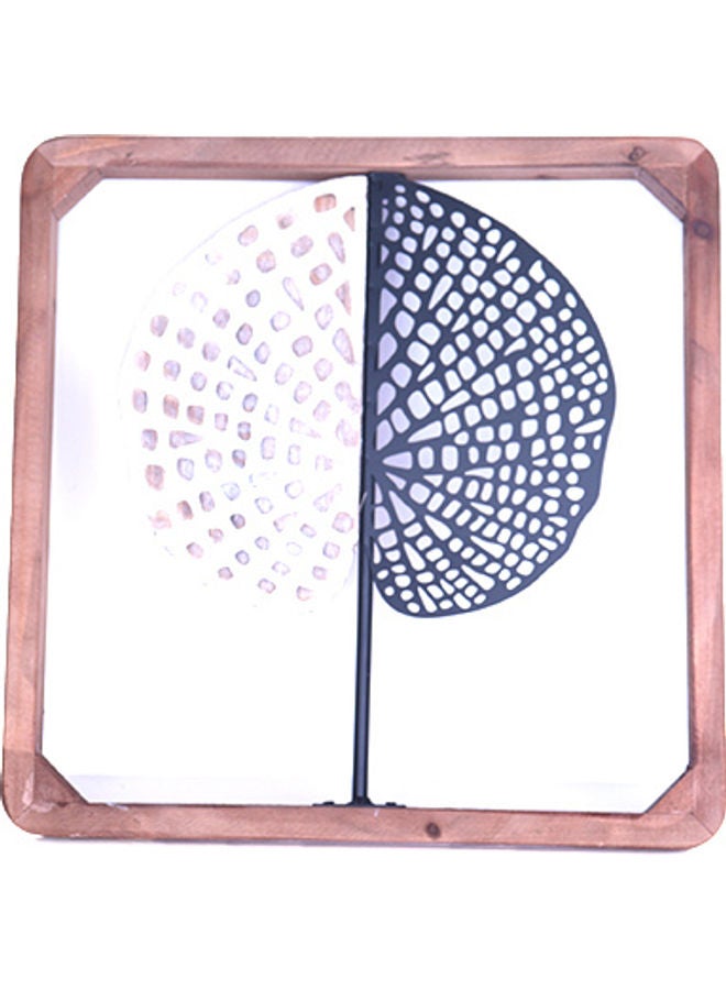 زهر لوحة فنية مربعة الشكل أبيض/ أسود/ وردي - Image 1