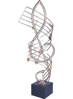 Music Note Design Sculpture Silver/Blue