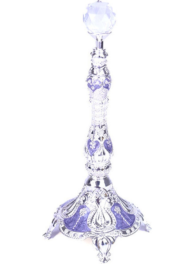 زهر منحوتة للزينة فضي / أرجواني