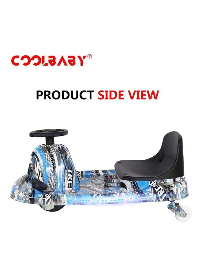 Cool Baby Drift Crazy Electric Scooter with Glare Light Band 79 x 51 x 27cm - Image 2