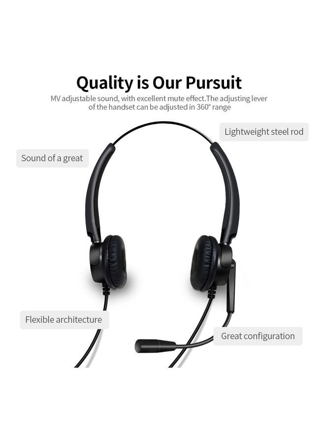 Wired Over-Ear Headset With Mic Black - Image 5