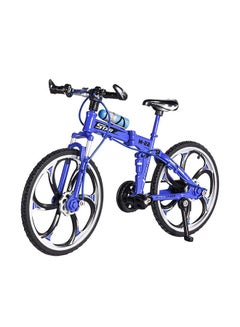 1:8 Die-Cast Alloy Folding Mountain Bike Exact Miniature Model With Moving Wheels Simulation Toy - Multicolour 20x13cm