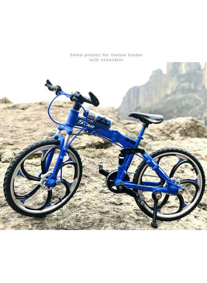 Kidle - 1:8 Die-Cast Alloy Folding Mountain Bike Exact Miniature Model With Moving Wheels Simulation Toy - Multicolour 20x13cm - Image 1
