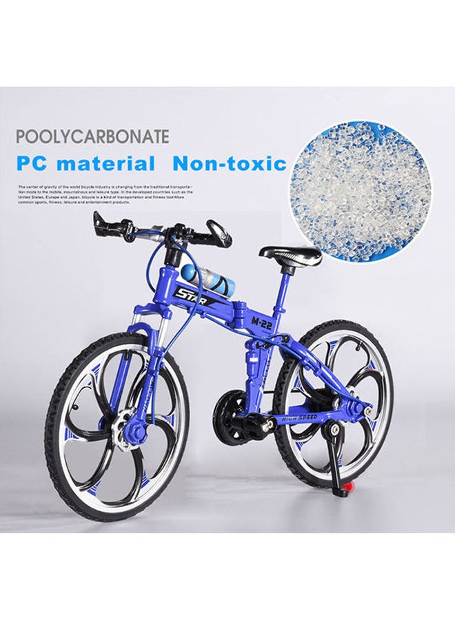 Kidle - 1:8 Die-Cast Alloy Folding Mountain Bike Exact Miniature Model With Moving Wheels Simulation Toy - Multicolour 20x13cm - Image 1
