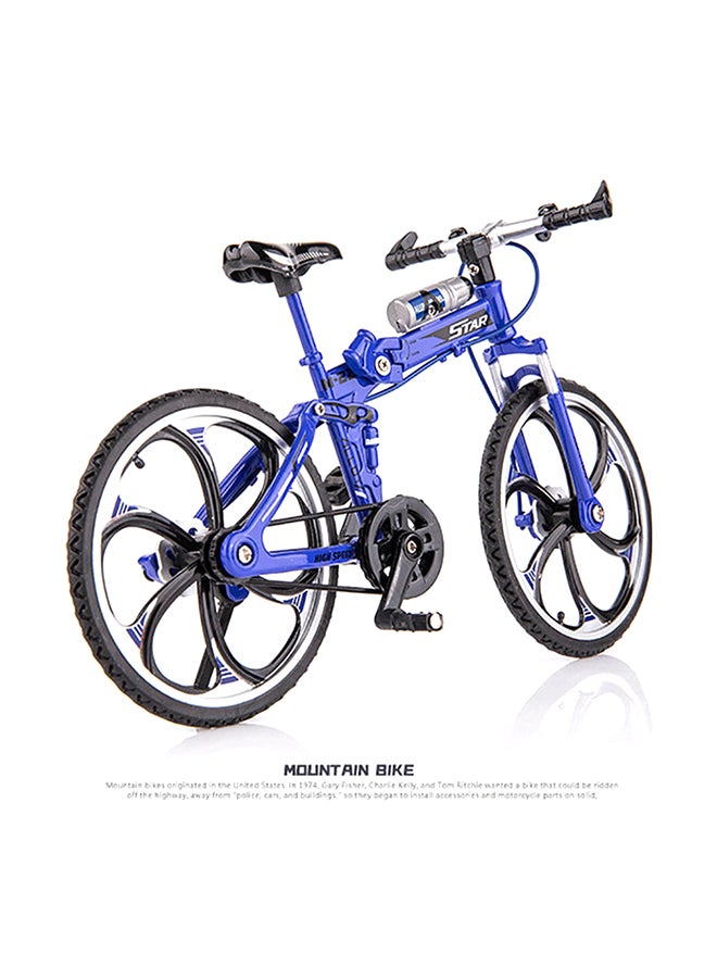 Kidle - 1:8 Die-Cast Alloy Folding Mountain Bike Exact Miniature Model With Moving Wheels Simulation Toy - Multicolour 20x13cm - Image 1