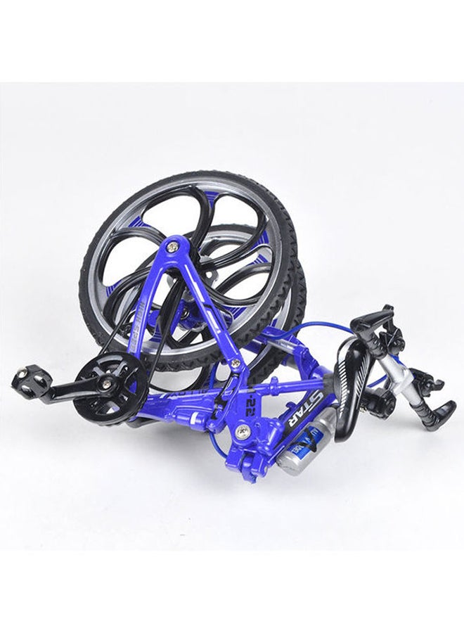 Kidle - 1:8 Die-Cast Alloy Folding Mountain Bike Exact Miniature Model With Moving Wheels Simulation Toy - Multicolour 20x13cm - Image 1