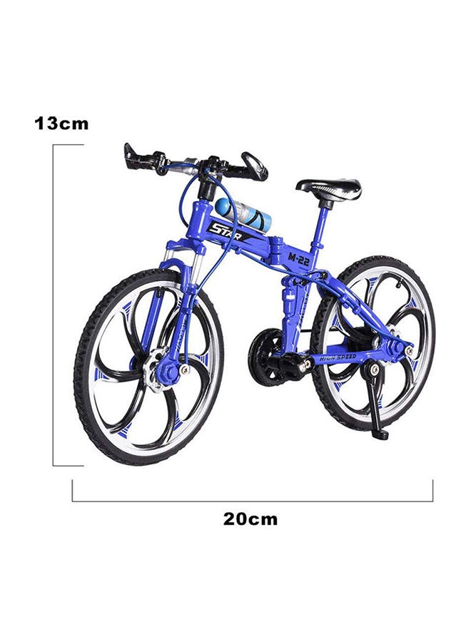 Kidle - 1:8 Die-Cast Alloy Folding Mountain Bike Exact Miniature Model With Moving Wheels Simulation Toy - Multicolour 20x13cm - Image 1