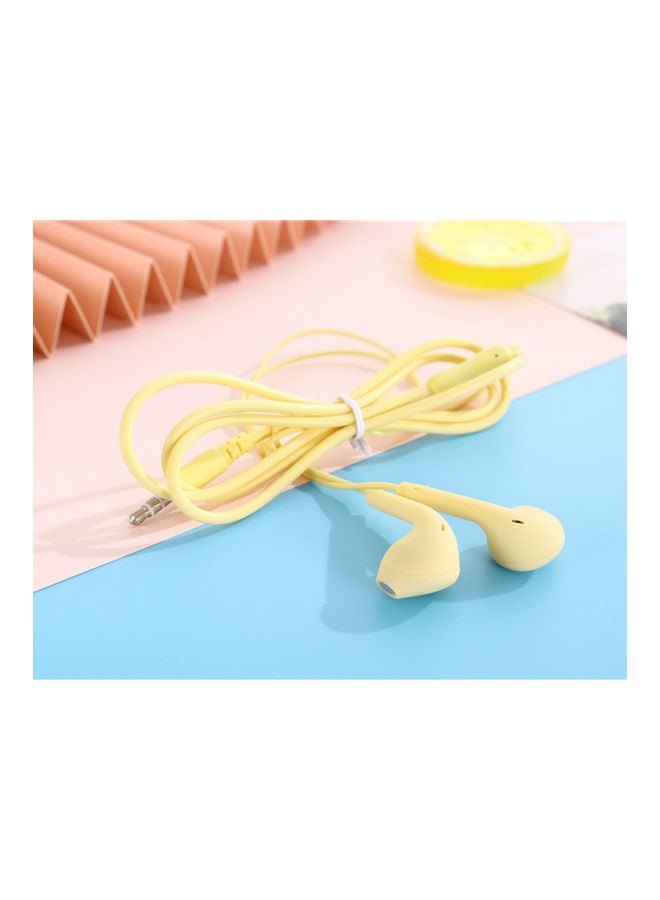 Generic - Wired In-Ear Headphone With Mic Yellow - Image 1