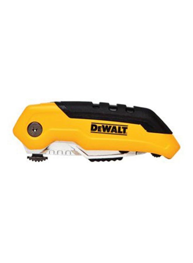 DEWALT Folding Retractable Utility Knife Yellow/Silver/Black 6x2inch - Image 2