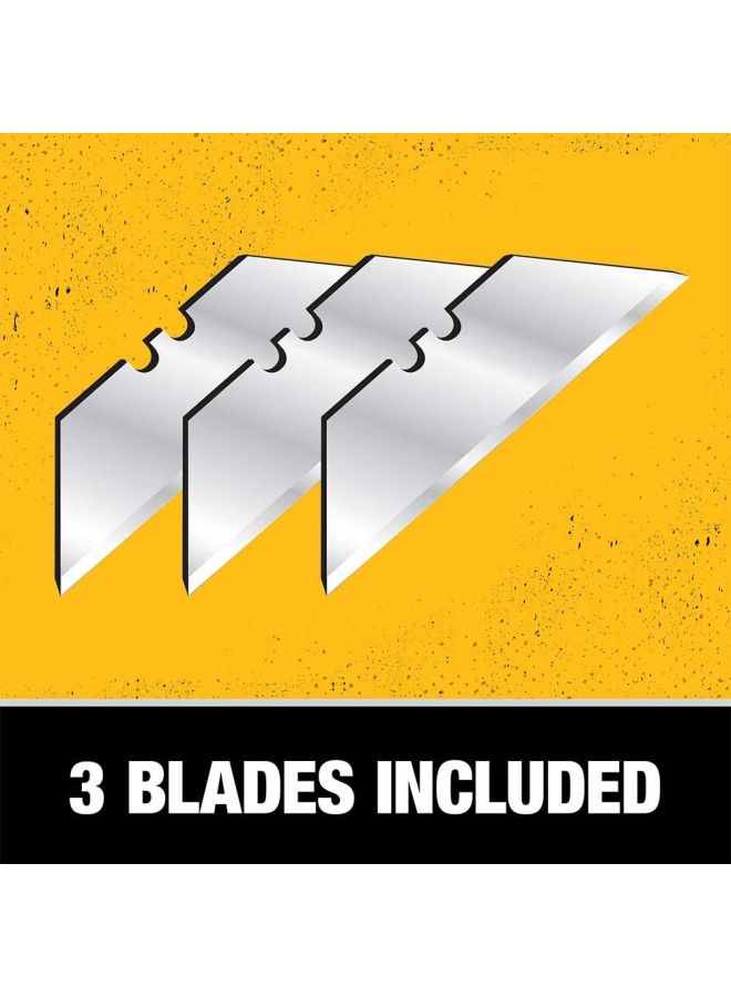 DEWALT Folding Retractable Utility Knife Yellow/Silver/Black 6x2inch - Image 4