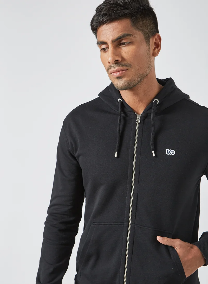 LEE Full Zip Hoodie Black