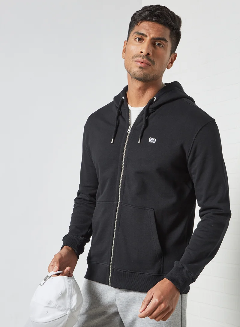 LEE Full Zip Hoodie Black