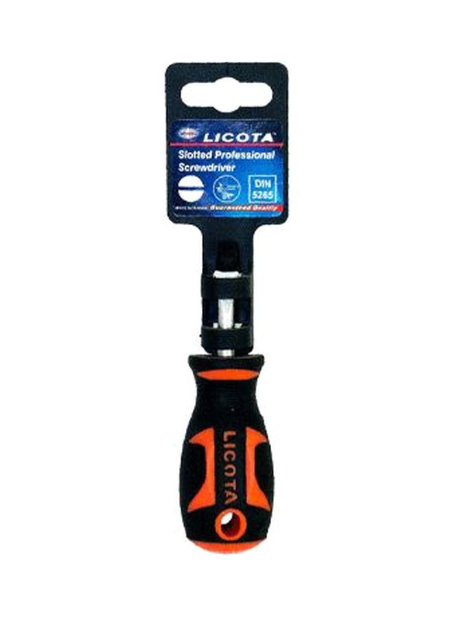 LICOTA Slotted Professional Screwdriver Black/Orange/Silver 6.5x38mm - Image 4
