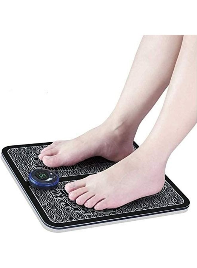 XiuWoo Portable Electric Foot Massage Mat Black/White 32 x 32cm - Image 1