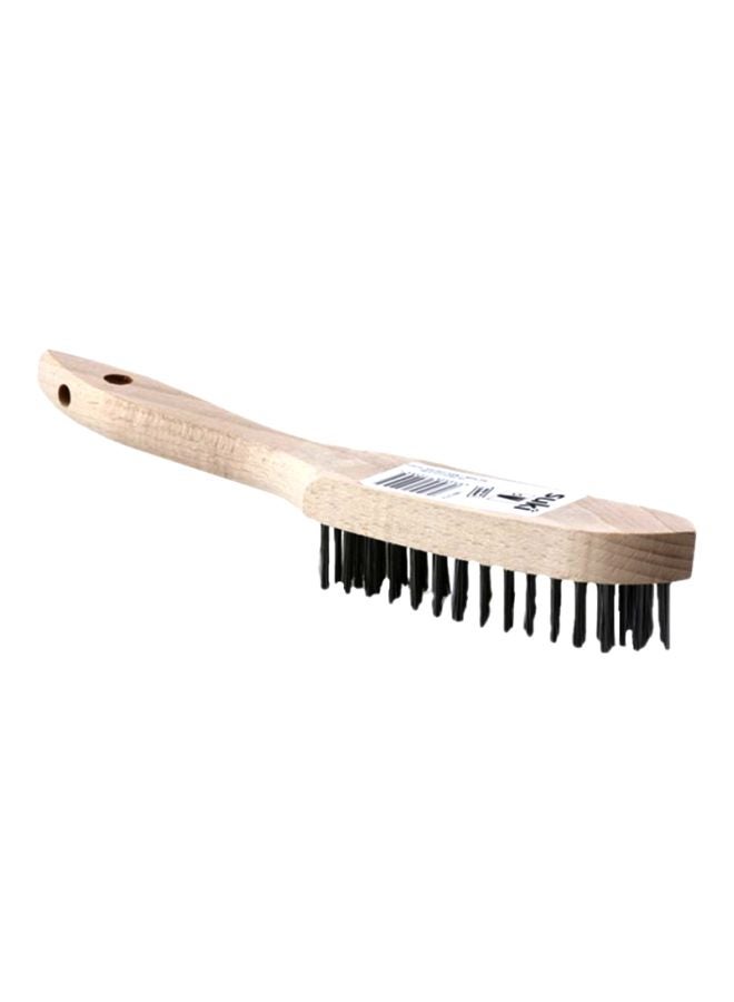 suki 5 Row Steel Wire Brush Beige/Black 15x55x225mm - Image 1