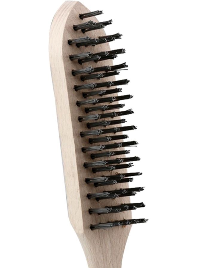 suki 5 Row Steel Wire Brush Beige/Black 15x55x225mm - Image 3