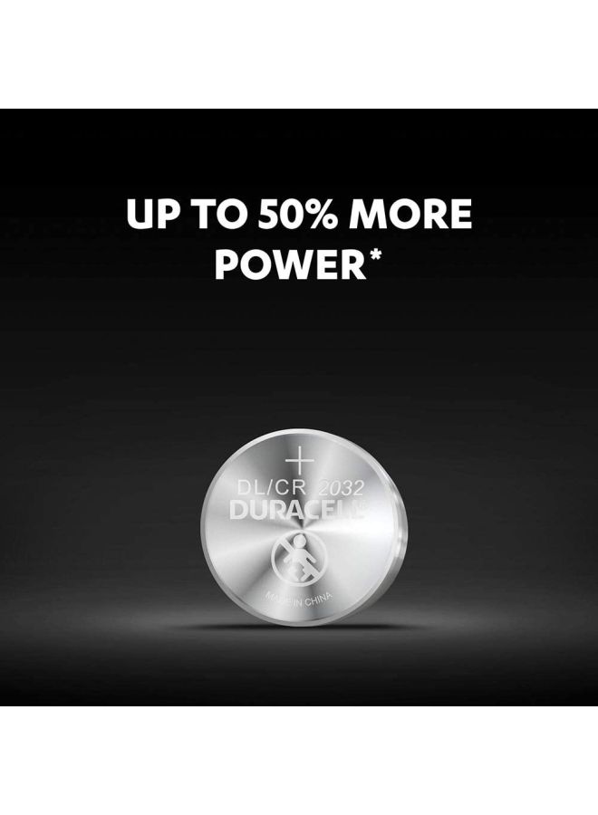 دوراسيل طقم بطاريات ليثيوم فائقة القدرة بحجم العملة المعدنية مكون من قطعتين فضي - Image 2