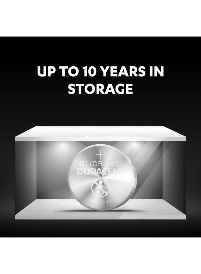 دوراسيل طقم بطاريات ليثيوم فائقة القدرة بحجم العملة المعدنية مكون من قطعتين فضي - Image 3