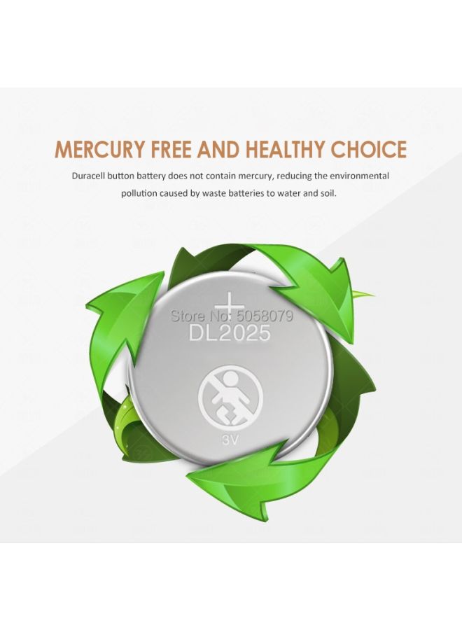 دوراسيل طقم بطاريات ليثيوم فائقة القدرة بحجم العملة المعدنية مكون من قطعتين فضي - Image 5