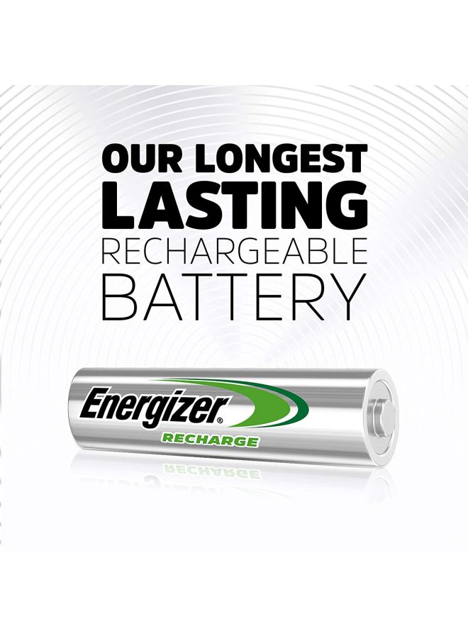 Energizer - Energizer Mini Battery Charger with 2 AA Rechargeable Batteries [Port- 2] Silver - Image 1