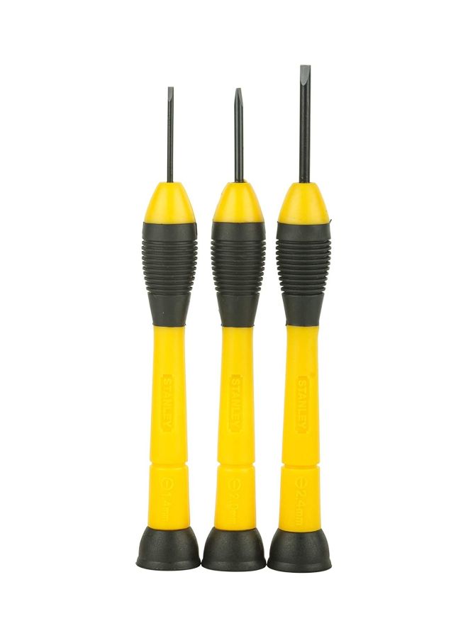 Stanley - Stht66-052 Bi-Mat Precision Screwdriver Set Yellow/Black 1.4, 2, 2.4, 3 - Image 1