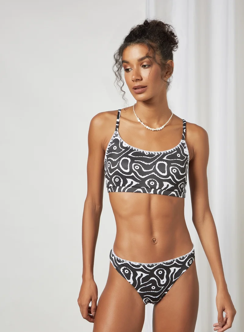 BLU4U All-Over Print Bikini Top