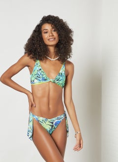 Bluepoint Tropical Print Bikini Top Blue  - Image 3