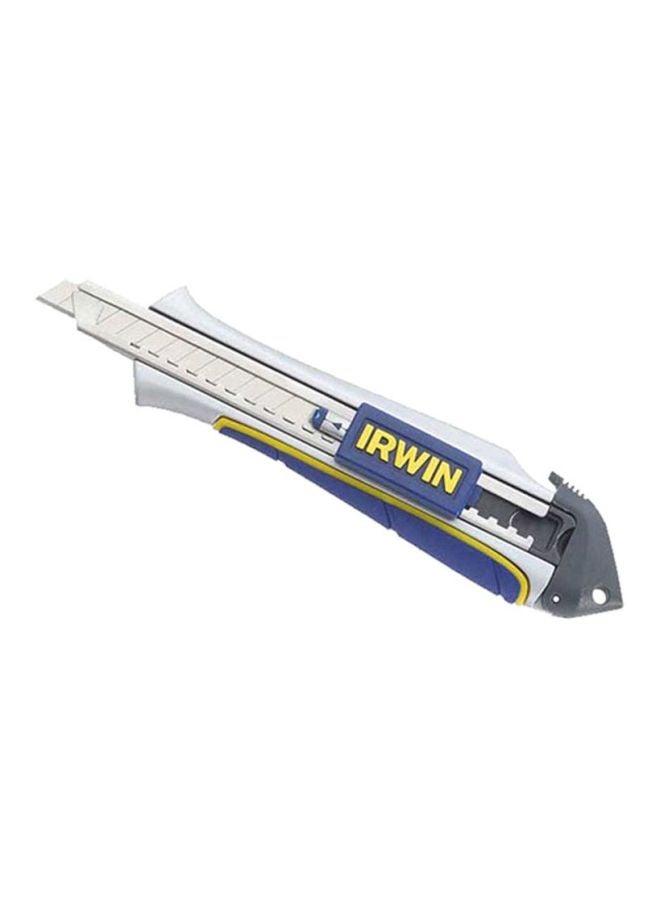 IRWIN Snap Off Utility Knife Silver/Blue/Yellow 27.8x6.4x3.4cm - Image 1